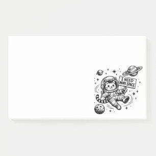 Post-it® J'ai Besoin De Plus D'espace Drôle Chat Astronaute