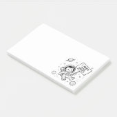Post-it® J'ai Besoin De Plus D'espace Drôle Chat Astronaute (Incliné)