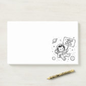 Post-it® J'ai Besoin De Plus D'espace Drôle Chat Astronaute (Sur un bureau)