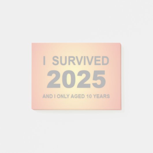 Post-it® J'ai survécu à 2025 (Devant)