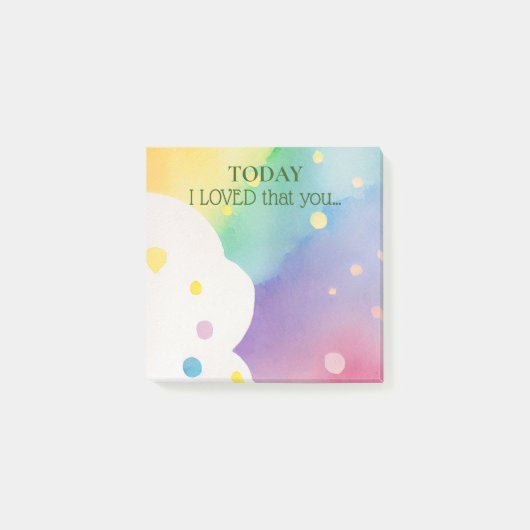 Post-it® J'AIMAIS que vous ayez fait des notes (Devant)