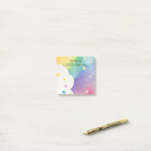 Post-it® J'AIMAIS que vous ayez fait des notes (Sur un bureau)