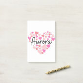 Post-it® J'aime Aurora (Sur un bureau)