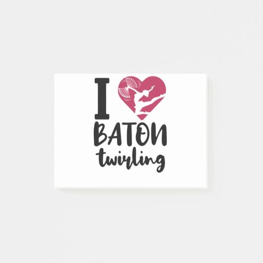 Post-it® J'Aime Baton Twirling (Devant)