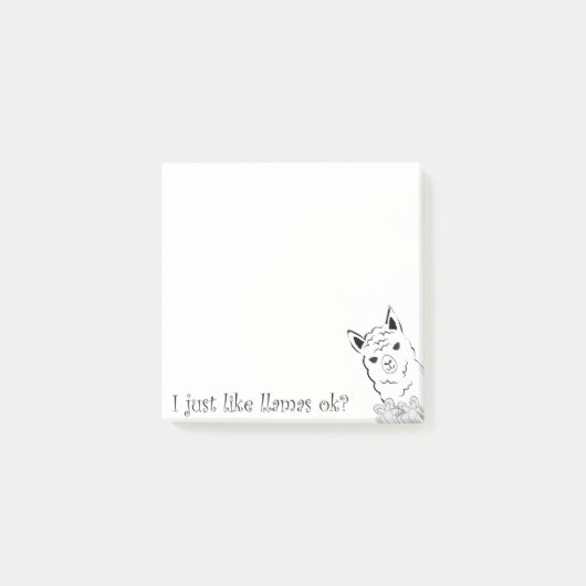 Post-it® J'aime bien que les lamas publient une note (Devant)
