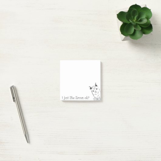 Post-it® J'aime bien que les lamas publient une note (Bureau)