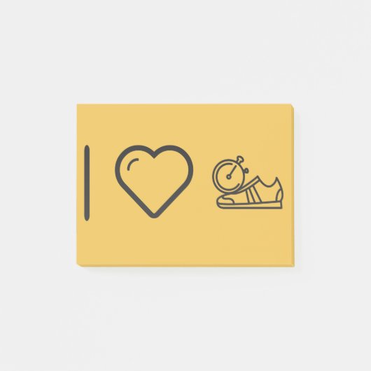 Post-it® J'aime des chaussures de gymnaste (Devant)