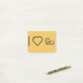 Post-it® J'aime des chaussures de gymnaste (Sur un bureau)