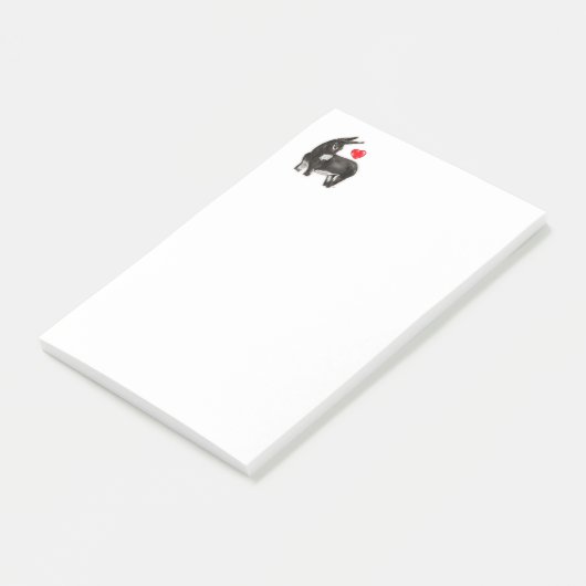 Post-it® J'aime l'âne réservé de Longears (Incliné)