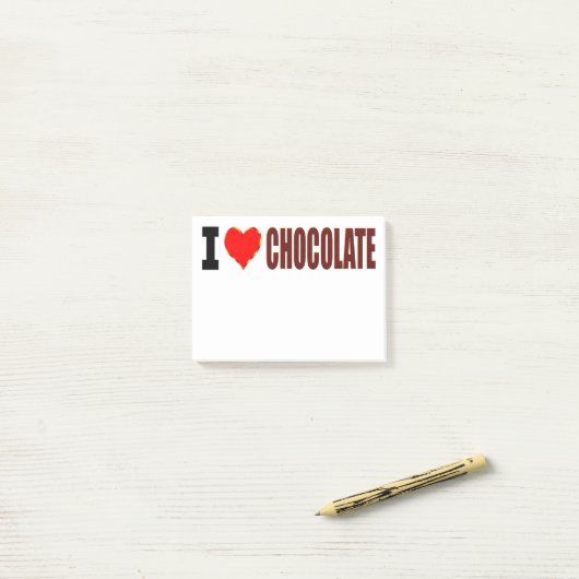 Post-it® J'aime le chocolat (Sur un bureau)