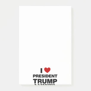 Post-it® J'aime le président Trump Heart