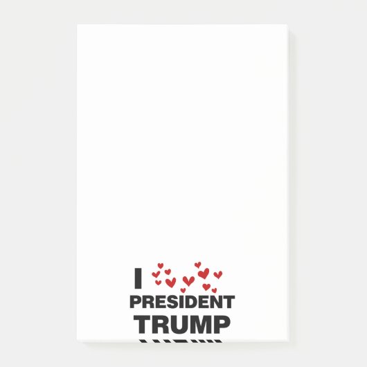 Post-it® J'aime les coeurs du président Trump (Devant)