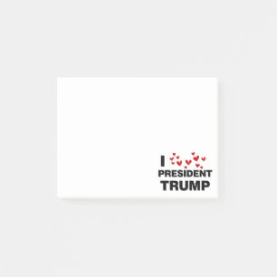 Post-it® J'aime les coeurs du président Trump