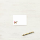 Post-it® J'aime ma mini Bull Terrier (Sur un bureau)