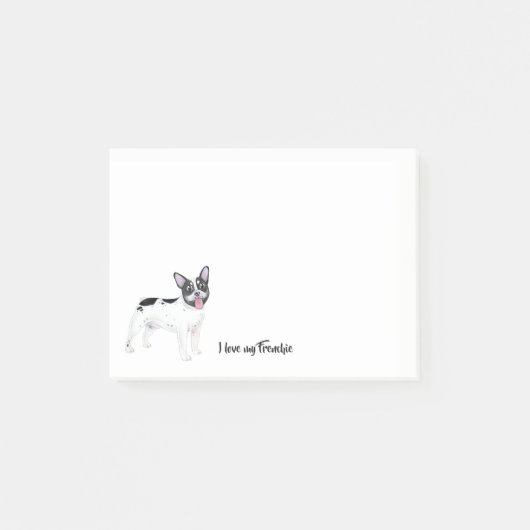 Post-it® J'aime mon bouledogue français | (Devant)