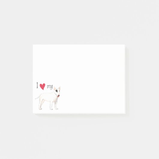 Post-it® J'aime mon bull-terrier (Devant)