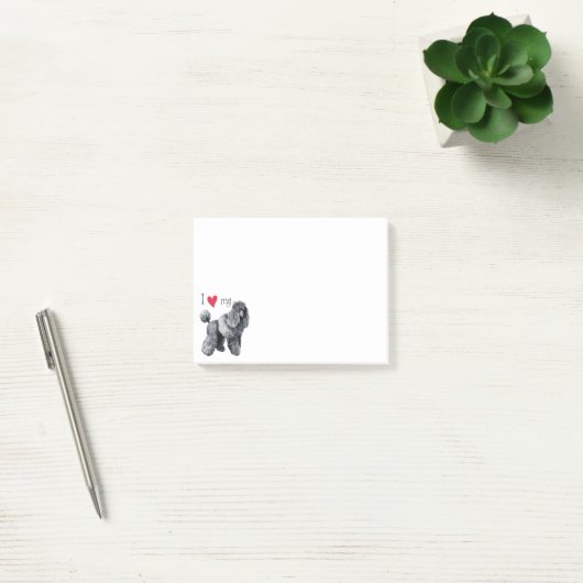 Post-it® J'aime mon caniche miniature (Bureau)