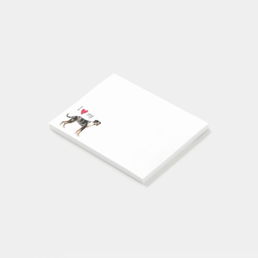 Post-it® J'aime mon chien de léopard de Catahoula (Incliné)