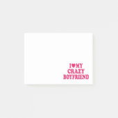 Post-it® J'aime mon copain fou (Devant)