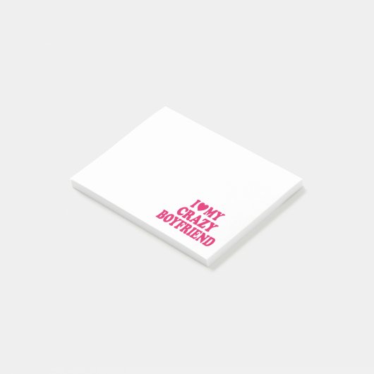 Post-it® J'aime mon copain fou (Incliné)