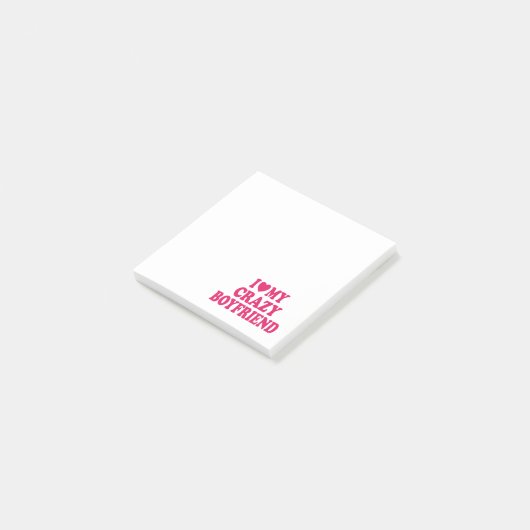 Post-it® J'aime mon copain fou (Incliné)