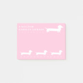 Post-it® J'Aime Mon Dachshund Plutôt Rose (Devant)