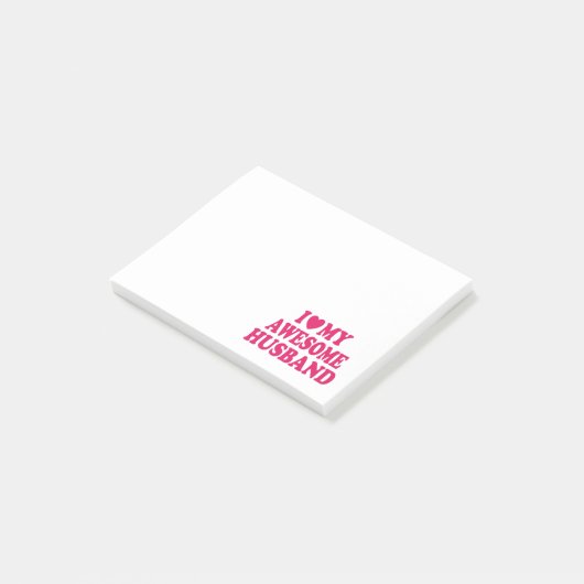 Post-it® J'Aime Mon Étonnant Mari (Incliné)