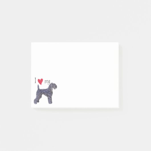 Post-it® J'aime mon Kerry Blue Terrier (Devant)