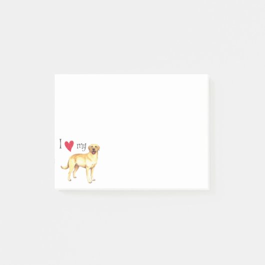 Post-it® J'aime mon laboratoire jaune (Devant)