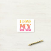 Post-it® J'Aime Mon Meilleur Ami (Sur un bureau)