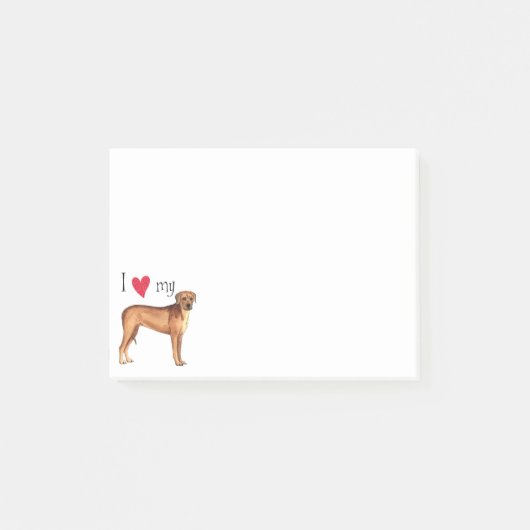 Post-it® J'aime mon Rhodesian Ridgeback (Devant)