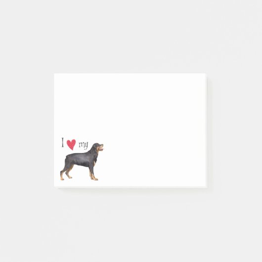 Post-it® J'aime mon rottweiler (Devant)