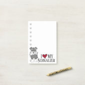 Post-it® J'Aime Mon Schnauzer (Sur un bureau)