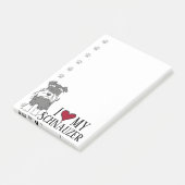 Post-it® J'Aime Mon Schnauzer (Incliné)