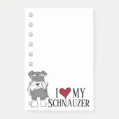 Post-it® J'Aime Mon Schnauzer (Devant)