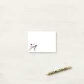 Post-it® J'aime mon Weimaraner (Sur un bureau)