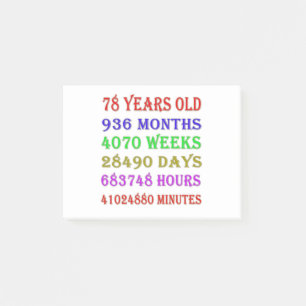 Post-it® Jalons du 78e anniversaire