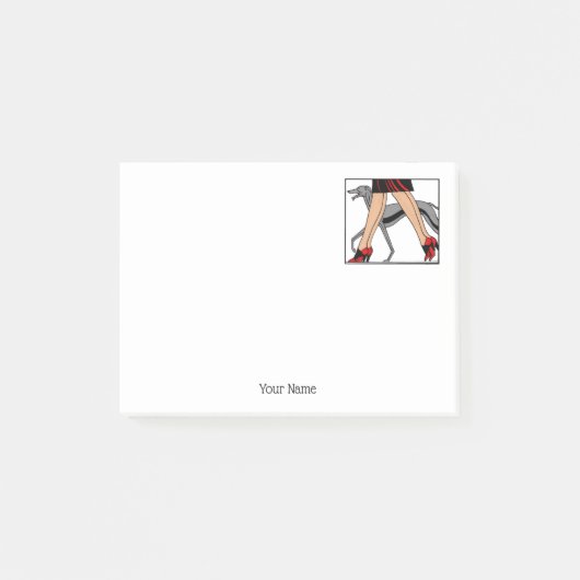 Post-it® Jambes Art déco femmes Greyhound Whippet Chien R (Devant)
