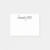 Post-it® Janvier 2021, Bonne année, Publier les notes (Devant)