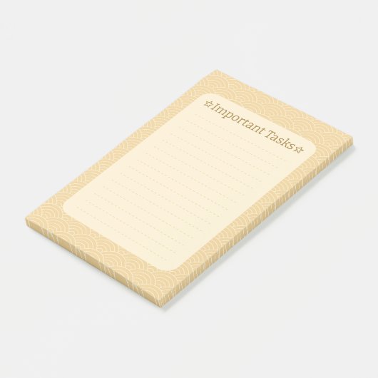 Post-it® Japanese Wave Pattern- Important Task (Incliné)