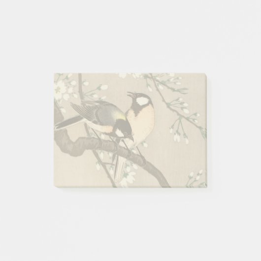 Post-it® Japonais Asiatique Koson Bird Chickadee Songbird (Devant)