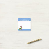 Post-it® Japonais Chat chanceux personnalisé (Sur un bureau)