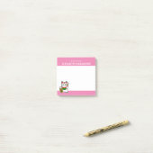 Post-it® Japonais Chat chanceux personnalisé (Sur un bureau)