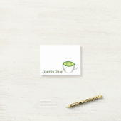 Post-it® Japonais Matcha Green Tea Latte Boisson personnali (Sur un bureau)
