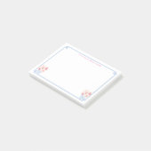 Post-it® Jar à clés grecques bleues rose de Preppy Personna (Incliné)