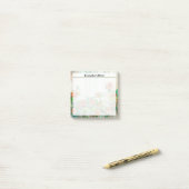 Post-it® Jardin à fleurs tendance, Fleurs rouges 3" x 3" (Sur un bureau)