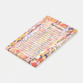 Post-it® Jardin botanique floral abstrait moderne de fleurs (Incliné)