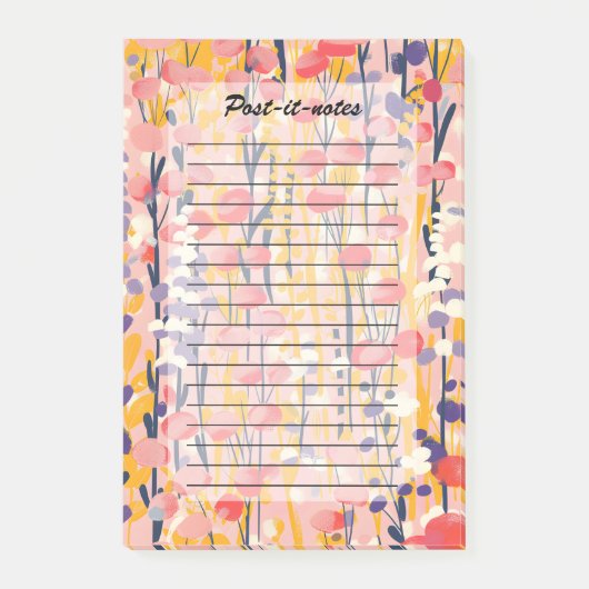 Post-it® Jardin botanique floral abstrait moderne de fleurs (Devant)
