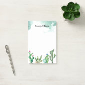 Post-it® Jardin de Cactus Monogramme personnalisé (Bureau)