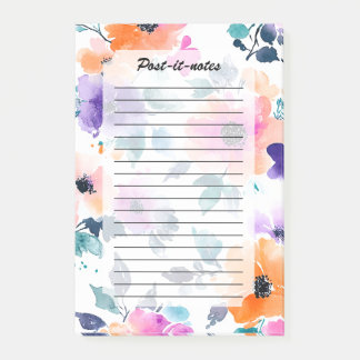 Post-it® Jardin de printemps vintage aquarelle florale